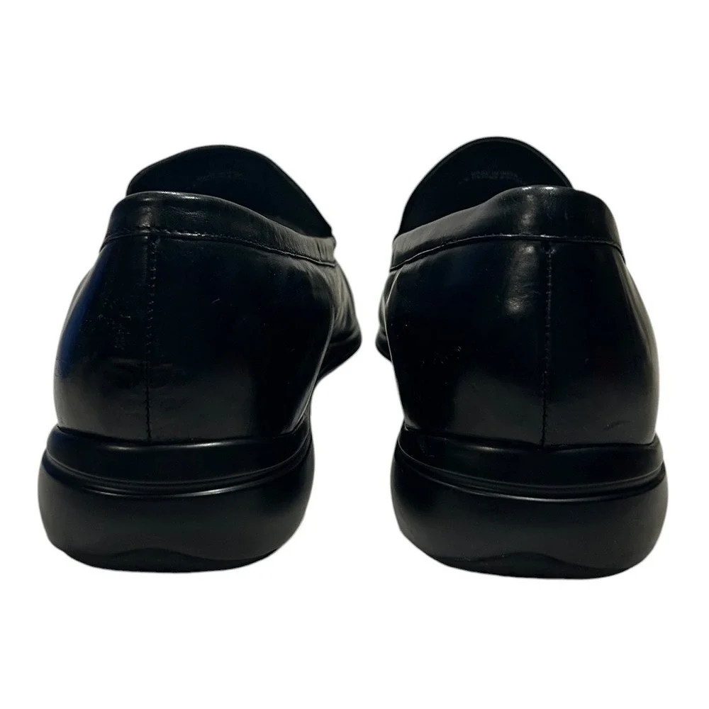 Cole Haan Nike Air Loafers Classic Black Leather Slip On Shoes 11 C08202